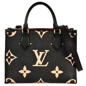 Louis Vuitton OnTheGo PM Handbag, 2-way, Monogram Empreinte, M45659, Black, w...